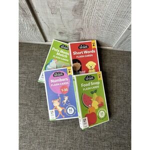 Jr Explorers Flashcards Numbers, Pets Memory Match, Short Words, Food Snap 4 Pk